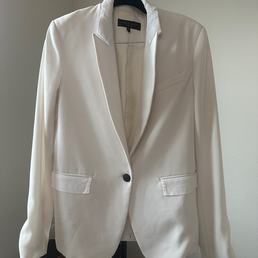 Shoulder Padded Rag & Bone white blazer